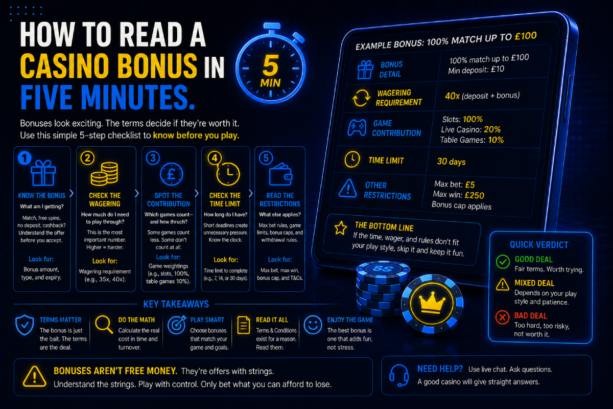 Reading a casino bonus in five minutes
