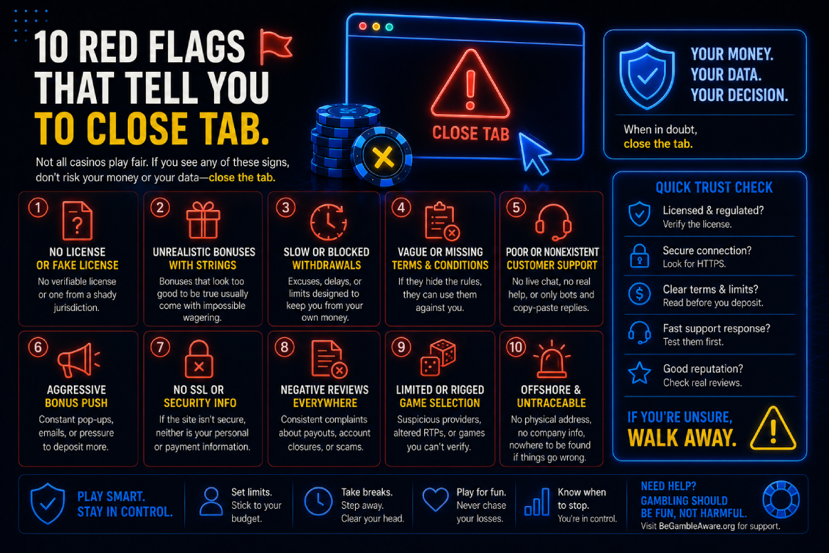 Ten red flags that tell you to close the tab